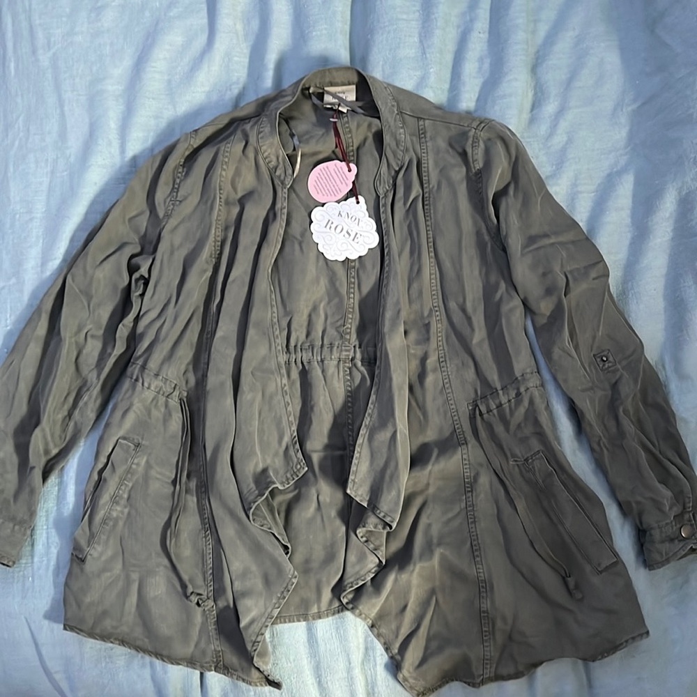 Knox Rose Army Green Flannel Jacket